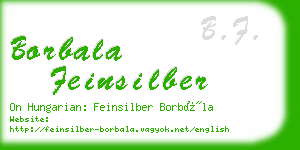 borbala feinsilber business card